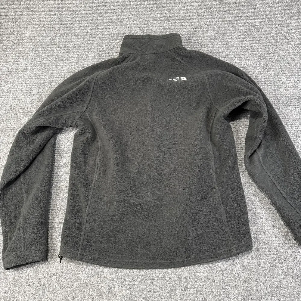 The North Face Jacket Mens Small Gray Fleece Full Zip Outdoor Hiking Travel